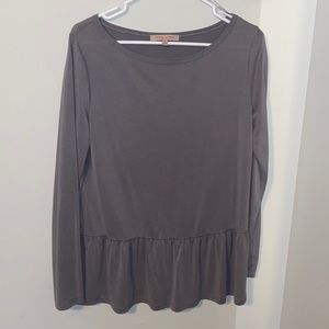 Grey peplum top